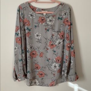 LOFT floral blouse